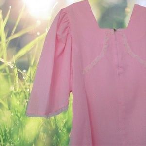 1950s vintage plus size pink dress 14 16 xl maxi